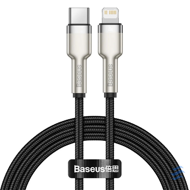 USB C cable for Lightning Baseus Cafule PD 20W 1m (black) USB C to Lightning