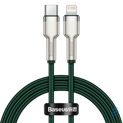USB C cable for Lightning Baseus Cafule PD 20W 1m (green) USB C to Lightning