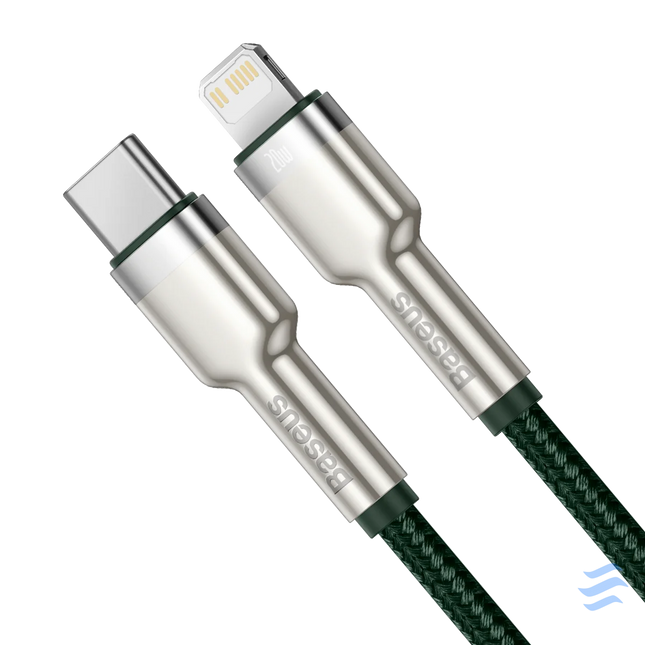 USB C cable for Lightning Baseus Cafule PD 20W 1m (green) USB C to Lightning