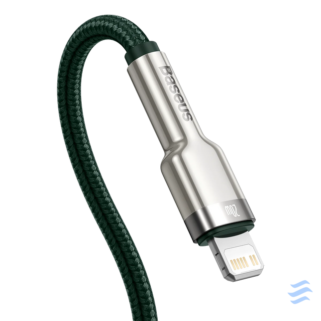 USB C cable for Lightning Baseus Cafule PD 20W 1m (green) USB C to Lightning