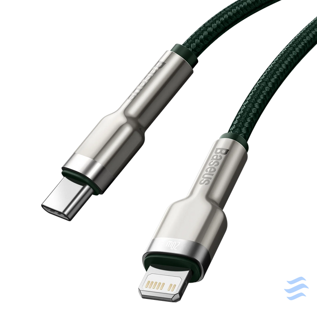 USB C cable for Lightning Baseus Cafule PD 20W 1m (green) USB C to Lightning