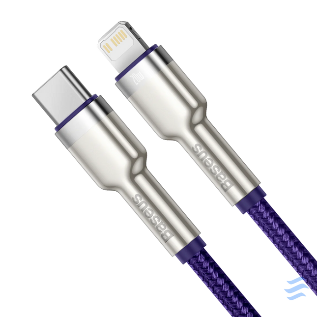 USB C cable for Lightning Baseus Cafule PD 20W 1m (purple) USB C to Lightning