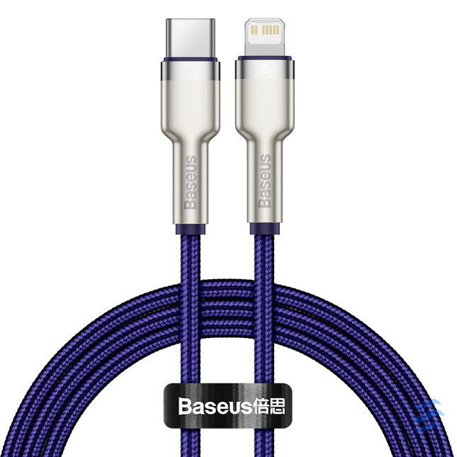 USB C cable for Lightning Baseus Cafule PD 20W 1m (purple) USB C to Lightning