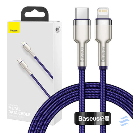 USB C cable for Lightning Baseus Cafule PD 20W 1m (purple) USB C to Lightning