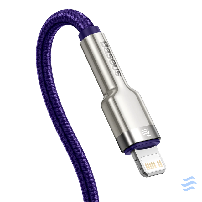 USB C cable for Lightning Baseus Cafule PD 20W 1m (purple) USB C to Lightning