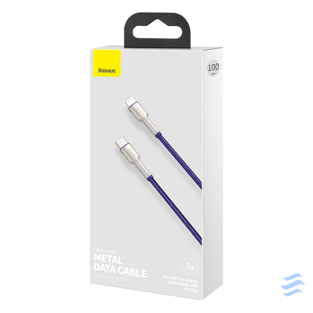 USB C cable for Lightning Baseus Cafule PD 20W 1m (purple) USB C to Lightning
