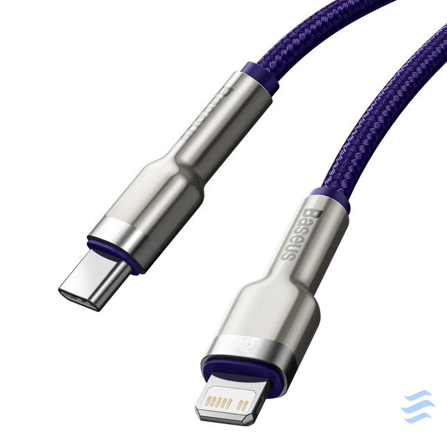 USB C cable for Lightning Baseus Cafule PD 20W 1m (purple) USB C to Lightning