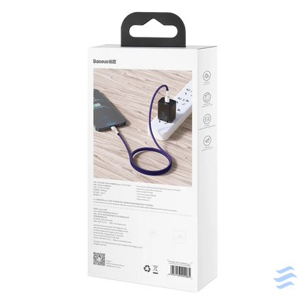 USB C cable for Lightning Baseus Cafule PD 20W 1m (purple) USB C to Lightning
