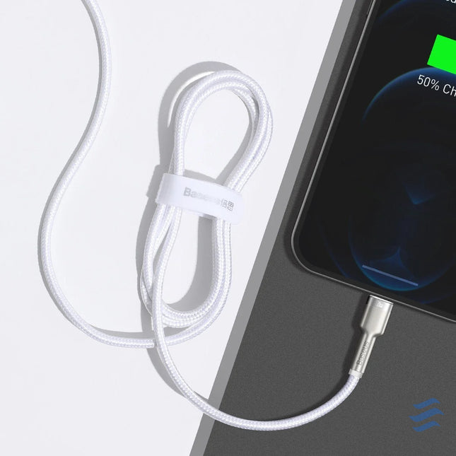 USB C cable for Lightning Baseus Cafule PD 20W 1m (white) USB C to Lightning