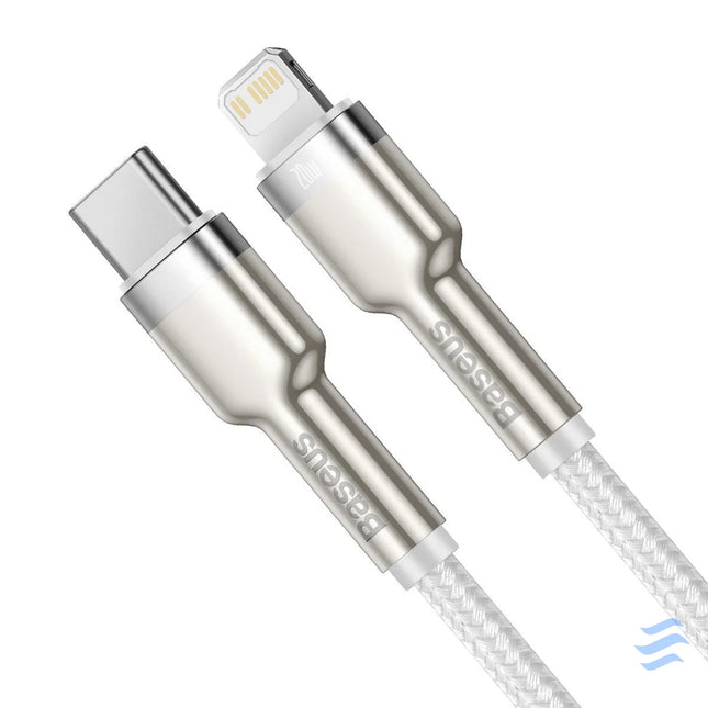 USB C cable for Lightning Baseus Cafule PD 20W 1m (white) USB C to Lightning