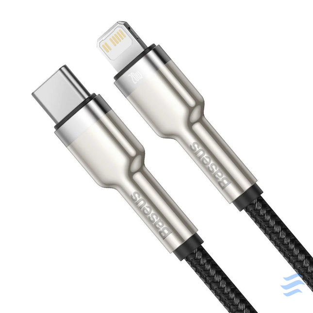 USB C cable for Lightning Baseus Cafule PD 20W 2m (black) USB C to Lightning