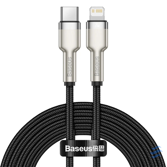 USB C cable for Lightning Baseus Cafule PD 20W 2m (black) USB C to Lightning
