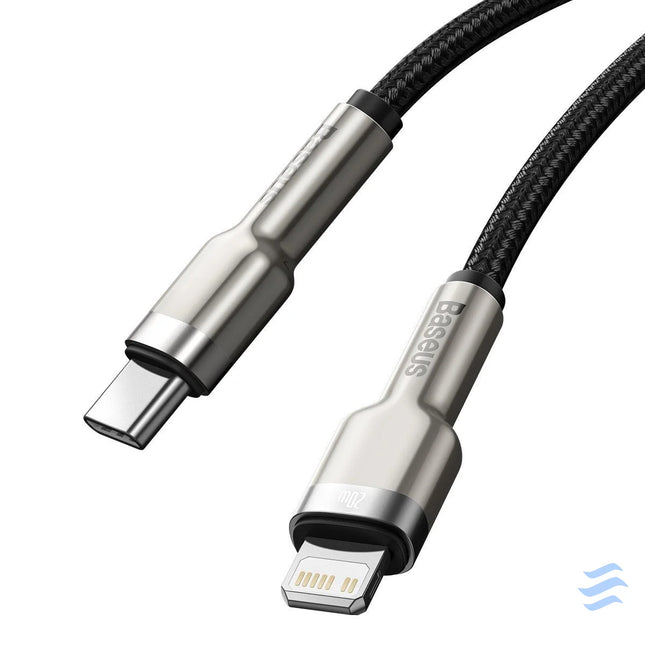 USB C cable for Lightning Baseus Cafule PD 20W 2m (black) USB C to Lightning