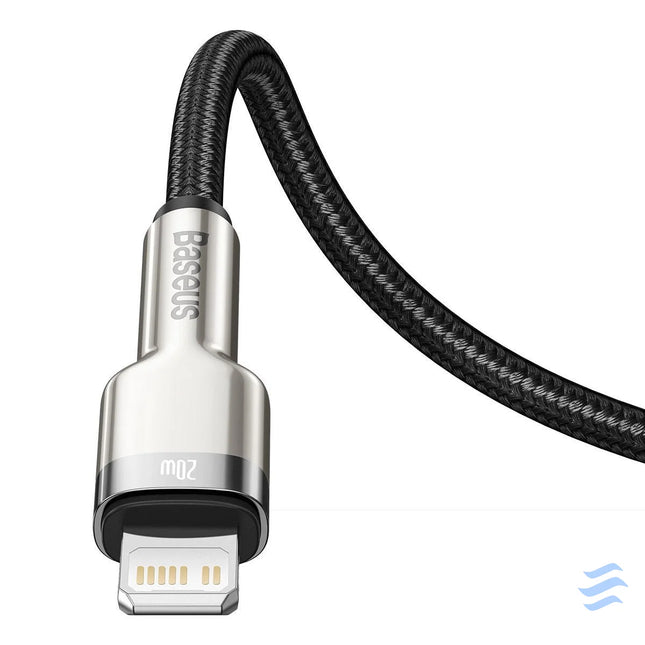 USB C cable for Lightning Baseus Cafule PD 20W 2m (black) USB C to Lightning