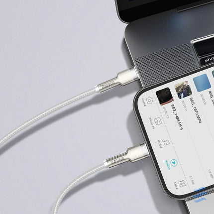 USB C cable for Lightning Baseus Cafule PD 20W 2m (white) USB C to Lightning