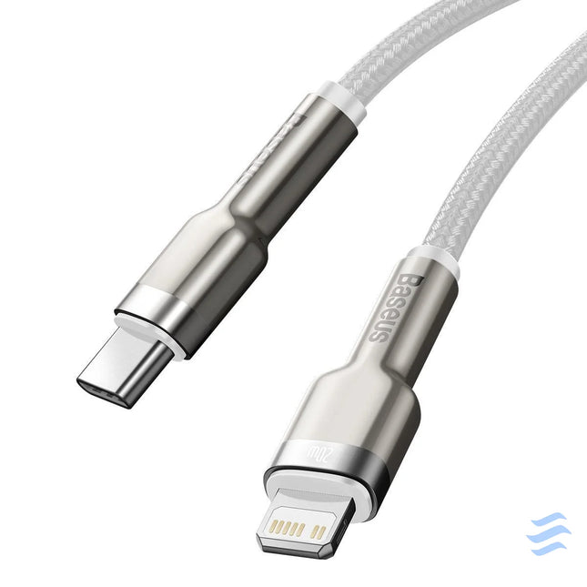 USB C cable for Lightning Baseus Cafule PD 20W 2m (white) USB C to Lightning