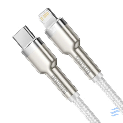 USB C cable for Lightning Baseus Cafule PD 20W 2m (white) USB C to Lightning