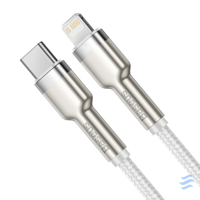 USB C cable for Lightning Baseus Cafule PD 20W 2m (white) USB C to Lightning