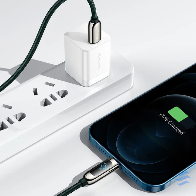 USB C cable for Lightning Baseus Display PD 20W 2m (green) USB C to Lightning