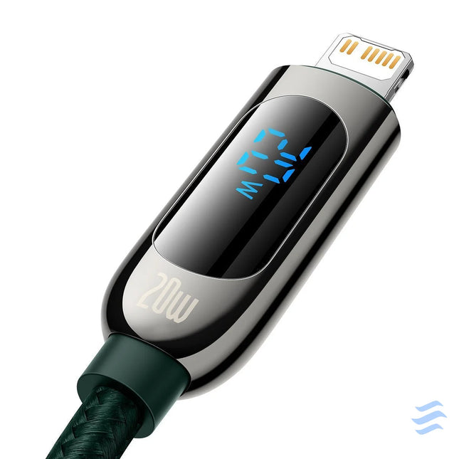 USB C cable for Lightning Baseus Display PD 20W 2m (green) USB C to Lightning