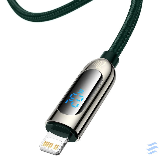 USB C cable for Lightning Baseus Display PD 20W 2m (green) USB C to Lightning