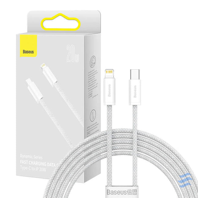USB C cable for Lightning Baseus Dynamic Series 20W 2m (white) USB C to Lightning
