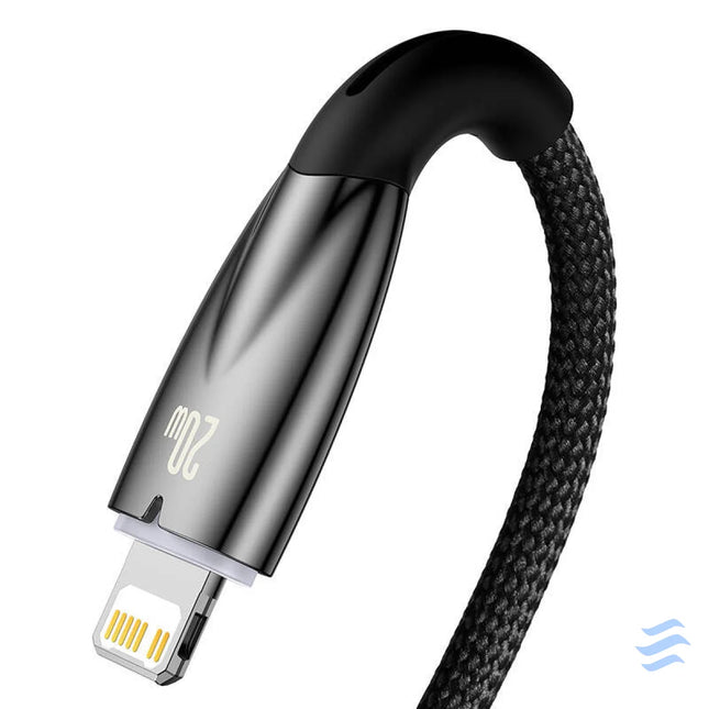 USB C cable for Lightning Baseus Glimmer Series 20W 2m (Black) USB C to Lightning