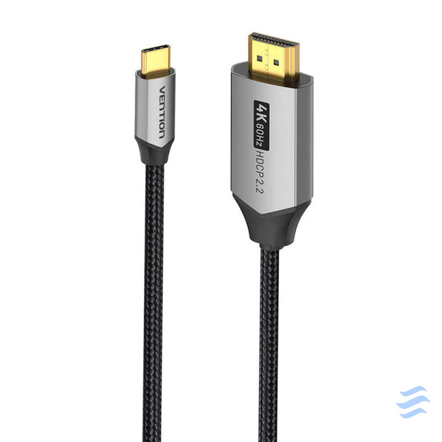 USB C do HDMI 2.0 Cable Vention CRBBG 1,5m 4K 60Hz (black) Video cables