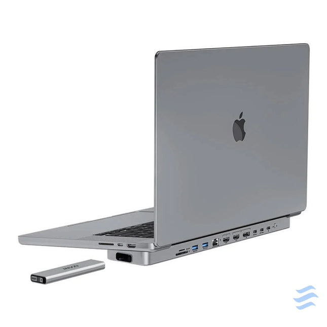 USB C docking station / Hub for MacBook Pro 13’’ / 14’’ INVZI MagHub 12in2 with SSD tray (gray) Hubs