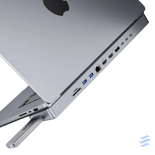 USB C docking station / Hub for MacBook Pro 13’’ / 14’’ INVZI MagHub 12in2 with SSD tray (gray) Hubs