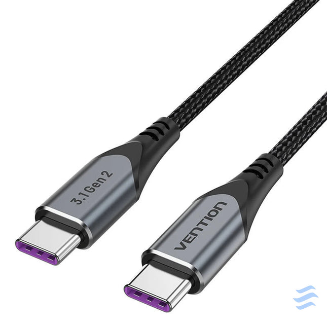 USB C to USB C 100W Vention TAHHD 5A 0.5m USB 3.1 Gen2 4K cable (gray) USB C to USB C