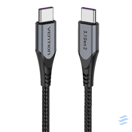 USB C to USB C 100W Vention TAHHF 5A 1m USB 3.1 Gen2 4k cable (gray) USB C to USB C