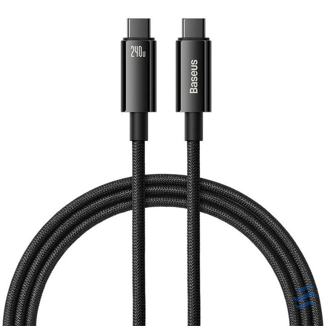 USB C to USB C cable Baseus Tungsten Gold 240W 1m (black) USB C to USB C