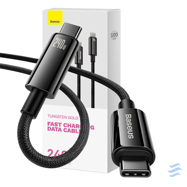 USB C to USB C cable Baseus Tungsten Gold 240W 1m (black) USB C to USB C