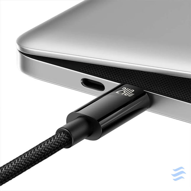 USB C to USB C cable Baseus Tungsten Gold 240W 1m (black) USB C to USB C