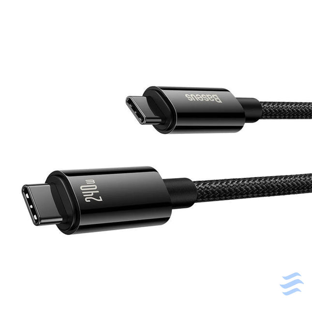 USB C to USB C cable Baseus Tungsten Gold 240W 1m (black) USB C to USB C