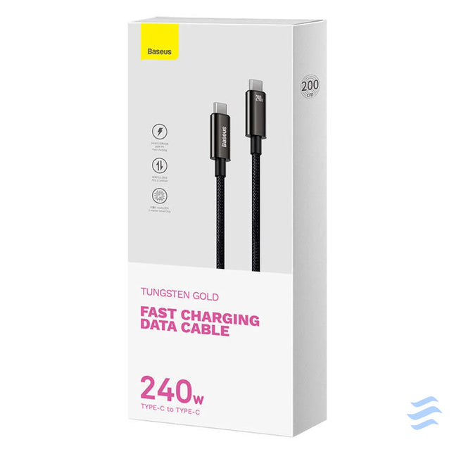 USB C to USB C cable Baseus Tungsten Gold 240W 2 m (black) USB C to USB C
