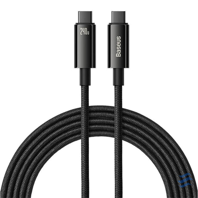 USB C to USB C cable Baseus Tungsten Gold 240W 3m (black) USB C to USB C