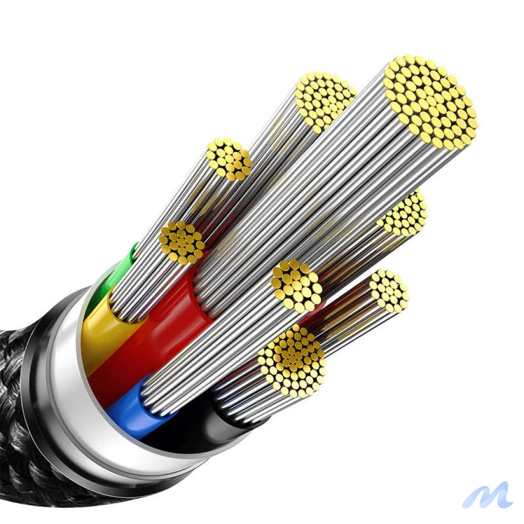 USB-C to USB-C cable Baseus Tungsten Gold 240W 3m (black)