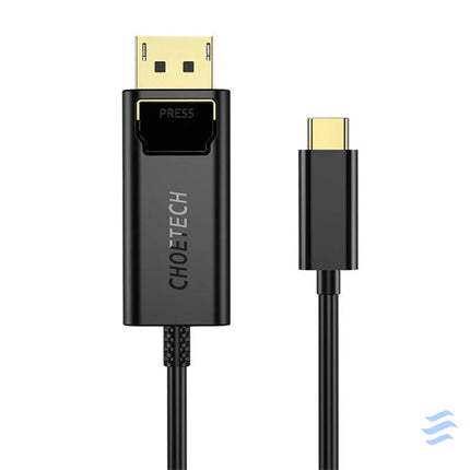 USB C to Display Port cable Choetech XCP 1801BK unidirectional 4K 1.8m (black) Video cables