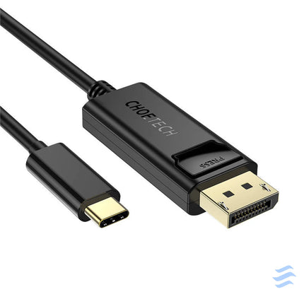 USB C to Display Port cable Choetech XCP 1801BK unidirectional 4K 1.8m (black) Video cables