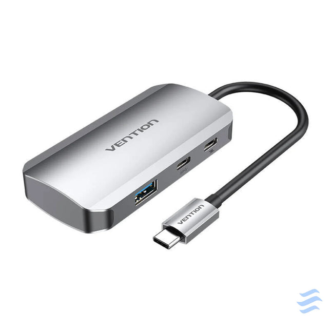 USB C to USB C Docking Station 3x USB3.0 PD 0.15m Vention TNDHB gray Docking stations
