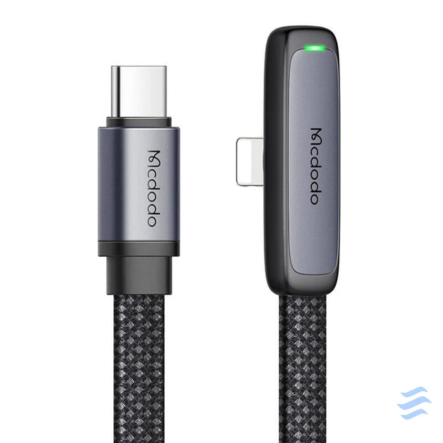USB C to lightning angle cable Mcdodo CA 3351,1.8m (black) USB C to Lightning