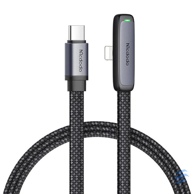 USB C to lightning angle cable Mcdodo CA 3351,1.8m (black) USB C to Lightning