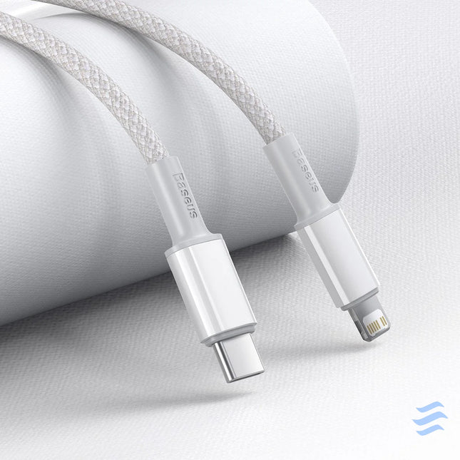USB C to Lightning Baseus High Density Braided Cable 20W PD 2m (white) USB C to Lightning