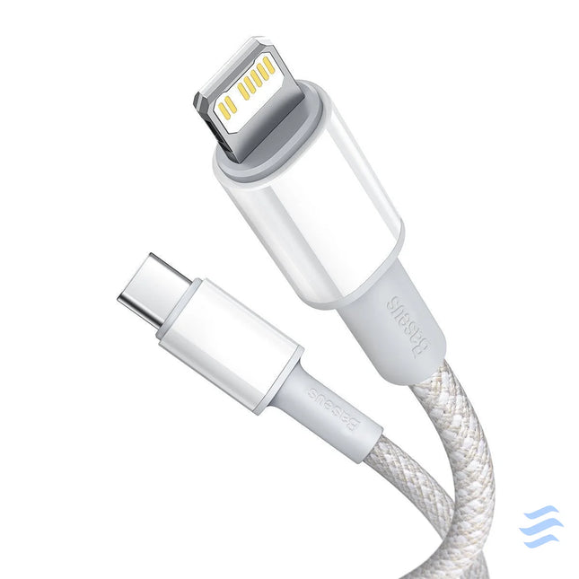 USB C to Lightning Baseus High Density Braided Cable 20W PD 2m (white) USB C to Lightning