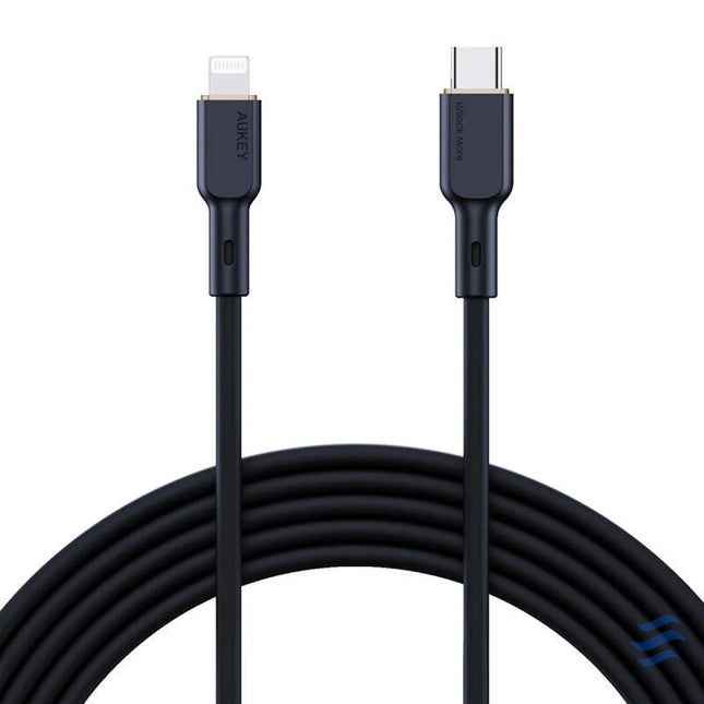 USB C to Lightning Cable Aukey CB SCL1 27W 1m (black) USB C to Lightning