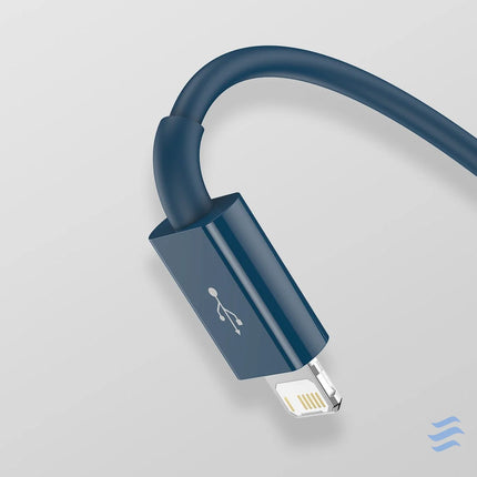 USB cable 3in1 Baseus Superior Series USB to micro USB / USB C / Lightning 3.5A 1.5m (blue) Combo Cables