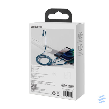 USB cable 3in1 Baseus Superior Series USB to micro USB / USB C / Lightning 3.5A 1.5m (blue) Combo Cables
