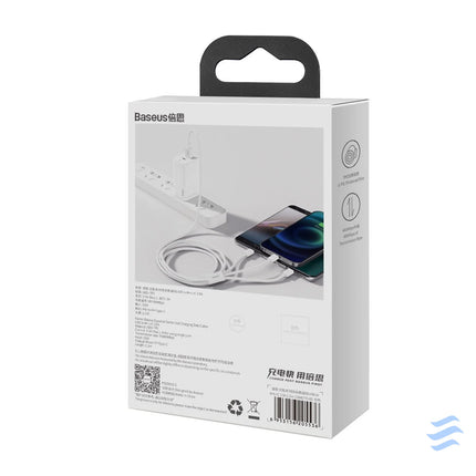 USB cable 3in1 Baseus Superior Series USB to micro USB / USB C / Lightning 3.5A 1.5m (white) Combo Cables